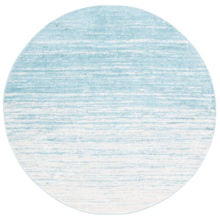 Safavieh 4 x 4 ft. Adirondack Contemporary Round Power Loomed Rug; Aqua & Ivory ADR113J-4R
